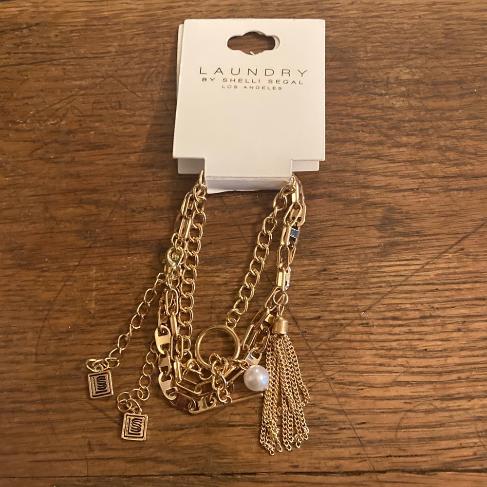 Laundry By Shelli Segal Los Angeles Bracelet Set of 3 Gold Tone NWT